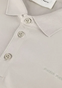 lichtgrijze pure path polo regular fit polo ss t-shirts