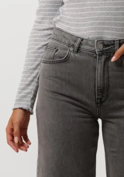 lichtgrijze selected femme wide jeans slfalice hw wid long eloise gre jea