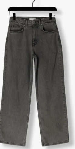 lichtgrijze selected femme wide jeans slfalice hw wid long eloise gre jea