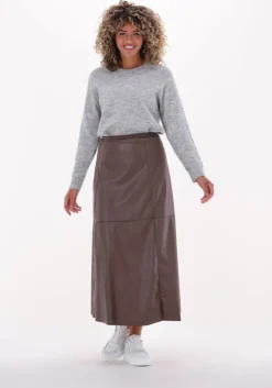 lichtgrijze selected femme trui lulu ls knit o-neck b