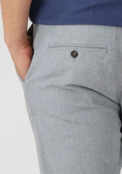 lichtgrijze selected homme chino slh175-slim miles structure dyed pant