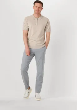 lichtgrijze selected homme chino slh175-slim miles structure dyed pant