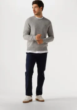 lichtgrijze tommy hilfiger trui lambswool crew neck