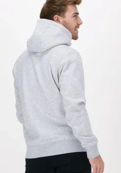lichtgrijze tommy jeans sweater tjm regular fleece hoodie