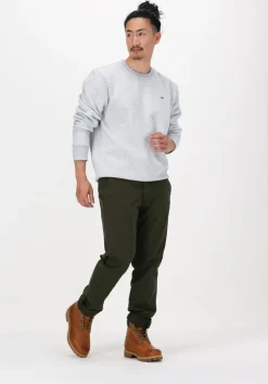 lichtgrijze tommy jeans sweater tjm regular fleece c neck