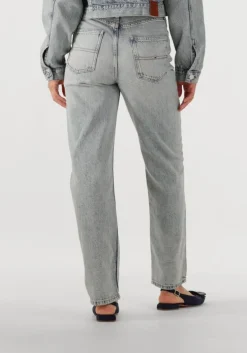 lichtgrijze tommy jeans straight leg jeans layla hr slim str bi6012