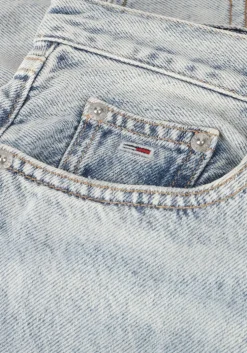 lichtgrijze tommy jeans straight leg jeans layla hr slim str bi6012