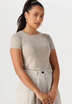 lichtgrijze withblack t-shirt wblheather ss tee