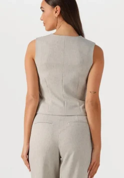 lichtgrijze y.a.s. gilet yasbri waistcoat