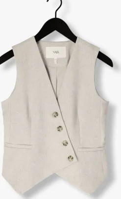 lichtgrijze y.a.s. gilet yasbri waistcoat