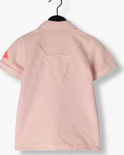 lichtroze alix mini mini jurk linen look dress