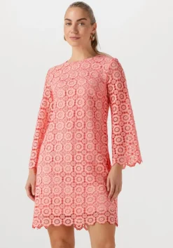 lichtroze ana alcazar midi jurk dress sleeves 041097-3635