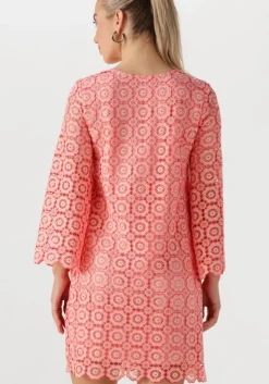 lichtroze ana alcazar midi jurk dress sleeves 041097-3635