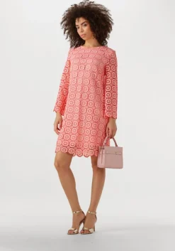 lichtroze ana alcazar midi jurk dress sleeves 041097-3635