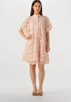 lichtroze bruuns bazaar midi jurk philly dress