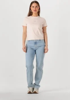 lichtroze calvin klein t-shirt placed institutional baby tee