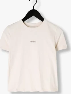 lichtroze calvin klein t-shirt placed institutional baby tee