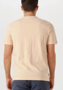 lichtroze cast iron t-shirt short sleeve r-neck regular fit cotton slub