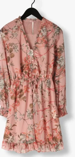 lichtroze guess mini jurk ss vanessa flare dress