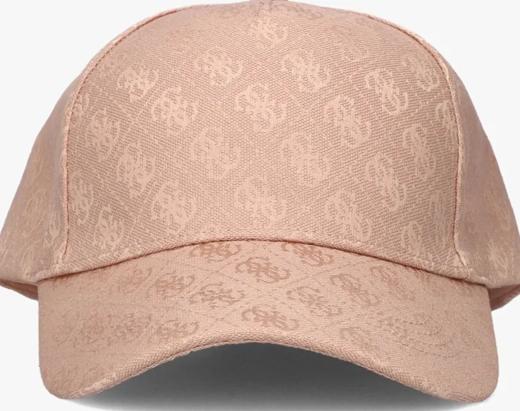 lichtroze guess pet orlina logo baseball cap