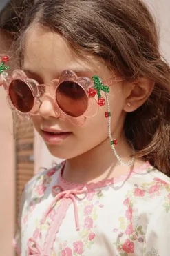 lichtroze konges slojd zonnebril sunglasses junior flower