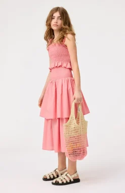 lichtroze molo top rolfia