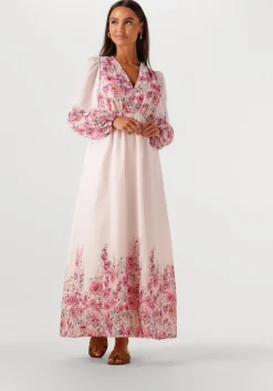 lichtroze neo noir maxi jurk silfi flower print dress