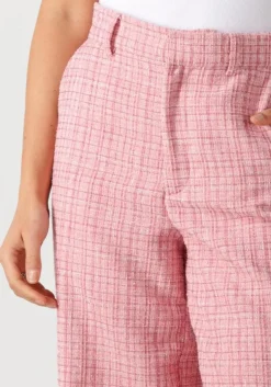 lichtroze neo noir pantalon emmett glitz boucle pants