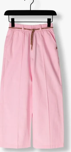 lichtroze nono pantalon sayla twill palazzo pants + braided cord