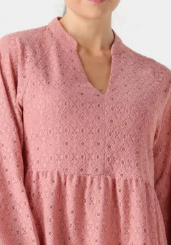 lichtroze object mini jurk objlaila gia l/s re short dress