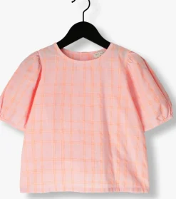 lichtroze petit blush blouses puff sleeve blouse
