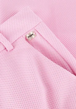 lichtroze pom amsterdam pantalon wide leg rose