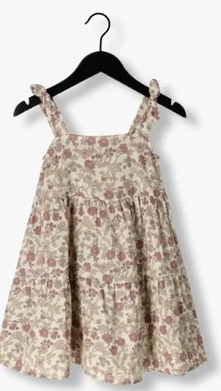 lichtroze rylee + cru mini jurk ruffle swing dress bloom