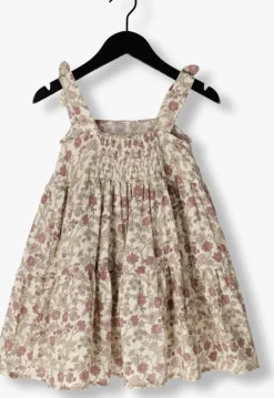 lichtroze rylee + cru mini jurk ruffle swing dress bloom