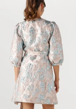 lichtroze selected femme mini jurk slfdemmi-siv ss wrap dress