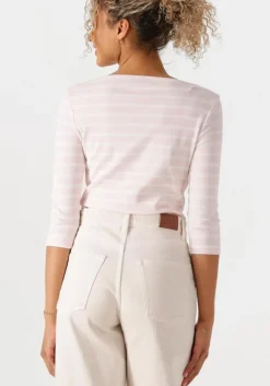 lichtroze tommy hilfiger t-shirt slim cody boat-nk 3/4slv