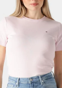 lichtroze tommy hilfiger t-shirt slim cody c-nk ss