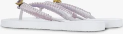 lichtroze uzurii teenslippers pink macrame switch