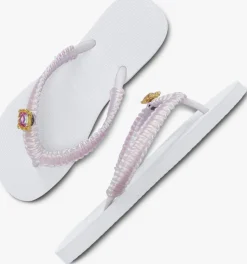 lichtroze uzurii teenslippers pink macrame switch