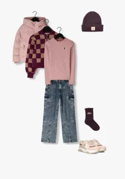 lichtroze vingino gewatteerde jas tezia