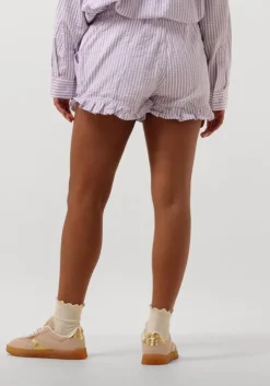 lila colourful rebel korte broek sensa striped ruffle short