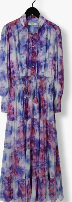lila janice maxi jurk walter print