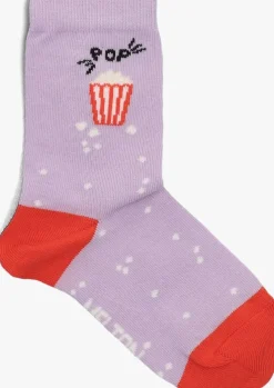 lila melton sokken popcorn socks