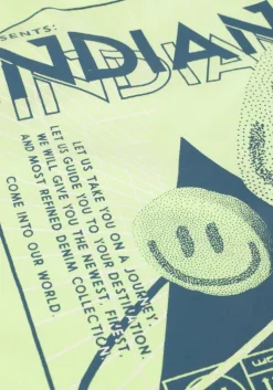 lime indian blue jeans t-shirt t-shirt indian smile