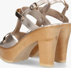 metallic jan jansen sandalen met hak floating mirror