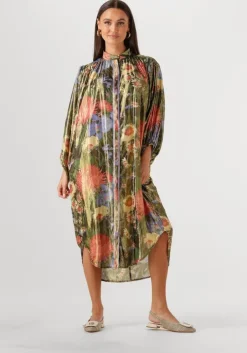 metallic mes demoiselles midi jurk bloom