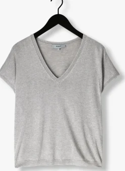 metallic minus top carlina batsleeve knit tee