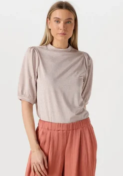 metallic summum top short sleeve top soft lurex jersey