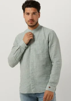 mint cast iron t-shirt long sleeve shirt co li dobby stripe