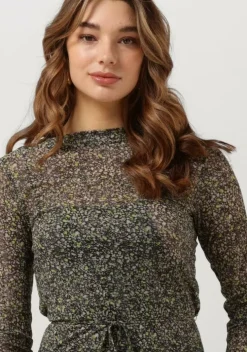 mint catwalk junkie midi jurk dr moss flowers mesh